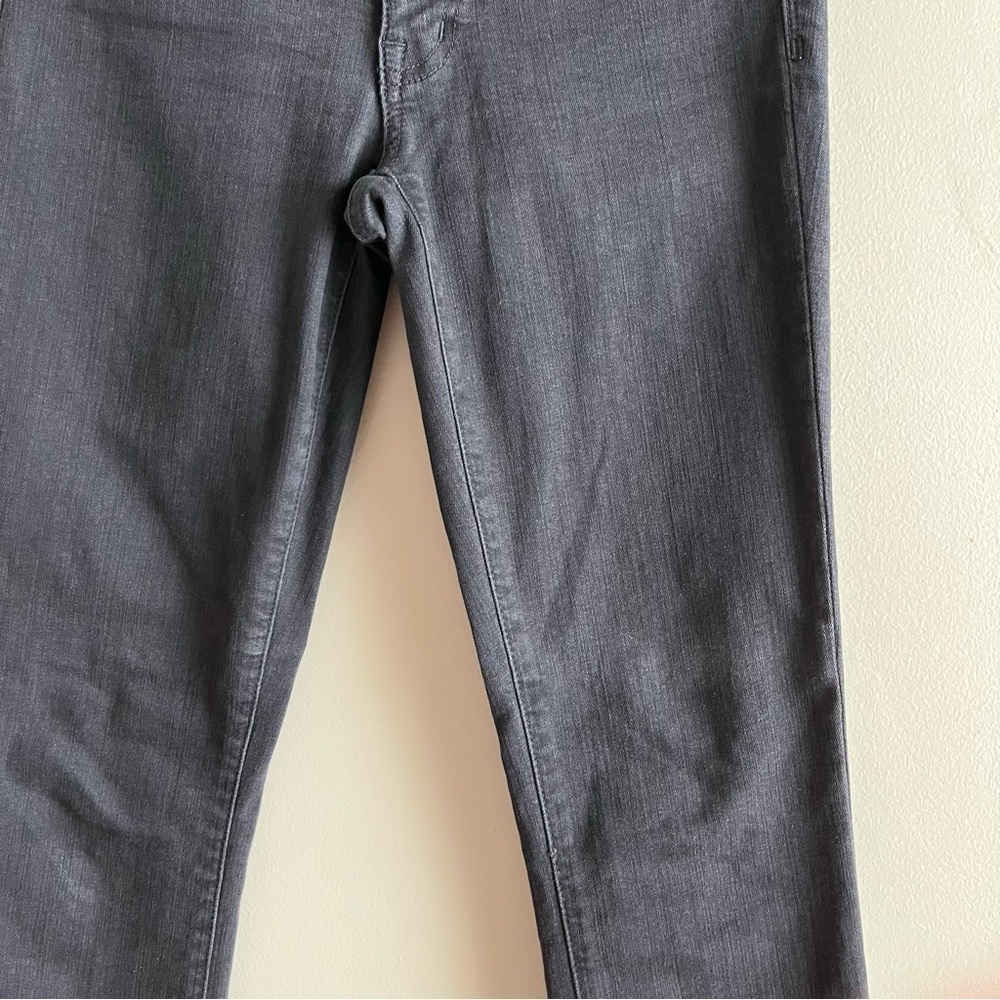 Madewell 9” Mid-Rise Skinny Black Jeans Button Fly Raw Hem, Size 24 - Picture 8 of 15